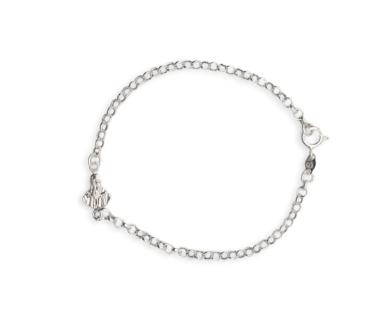 PULSERA PLATA SILUETA CON ASAS